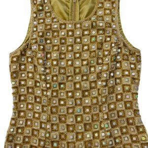 K.C.‎ Malhan Sequined Beaded Sleeveless Small Top Gorgeous! Dressy BOHO CITY